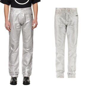 Vetements VTMNTS Silver Metallic Jeans 32 NWT
